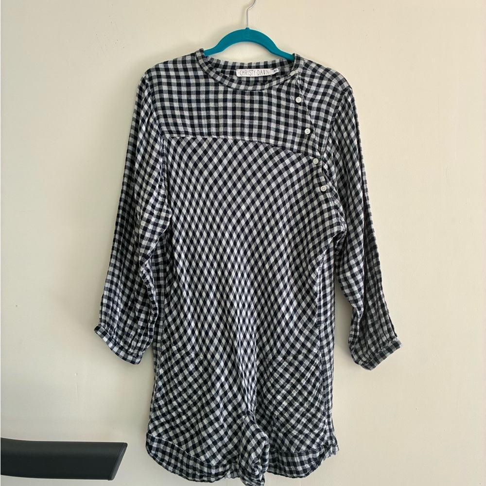 Christy Dawn Black and White Gingham Romper